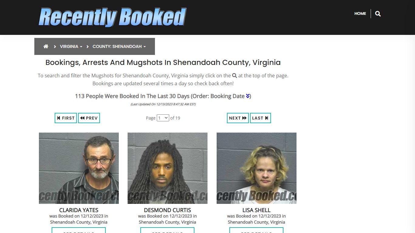 Bookings, Arrests and Mugshots in Shenandoah County, Virginia